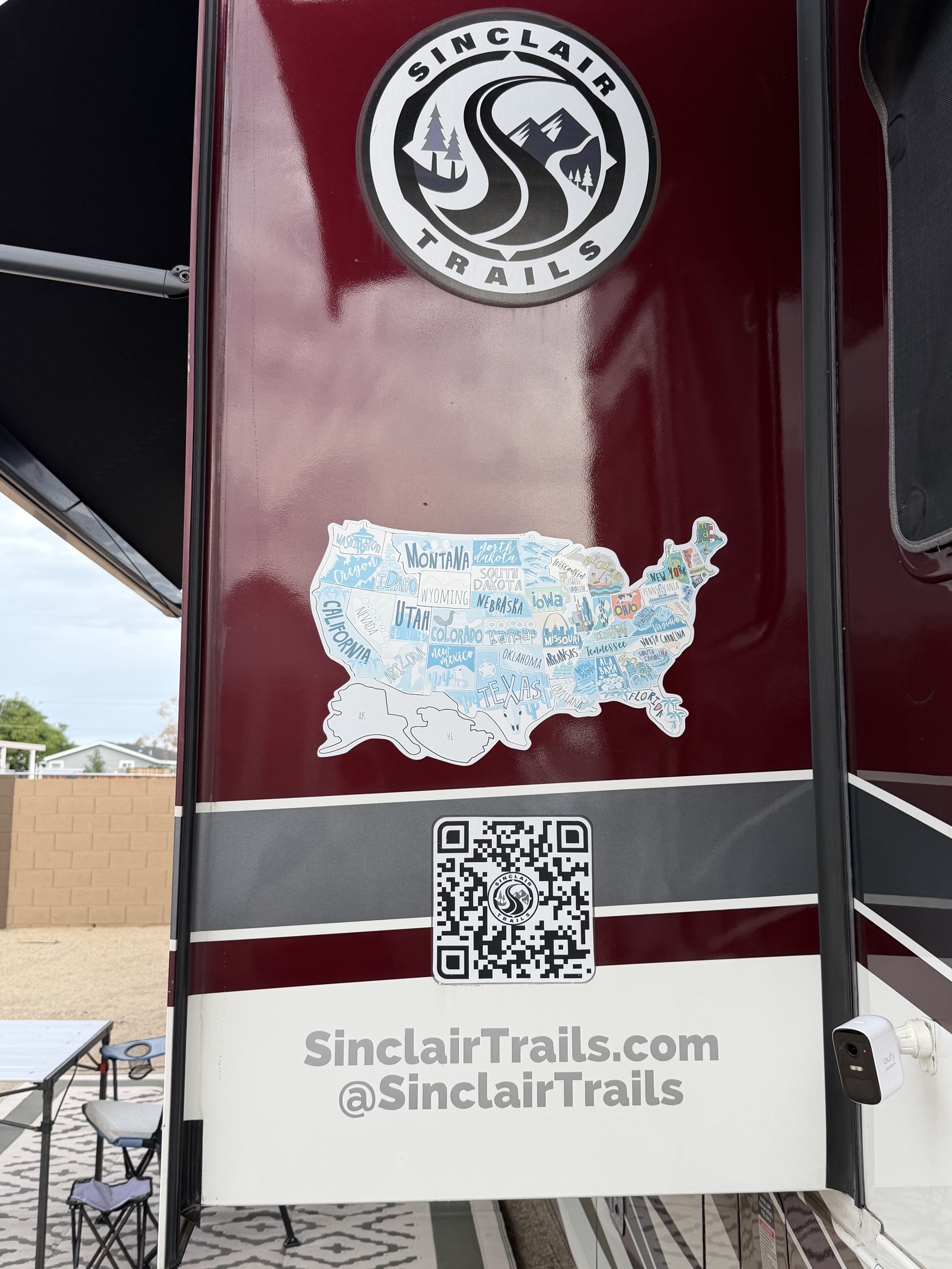 Stickers on side of RV