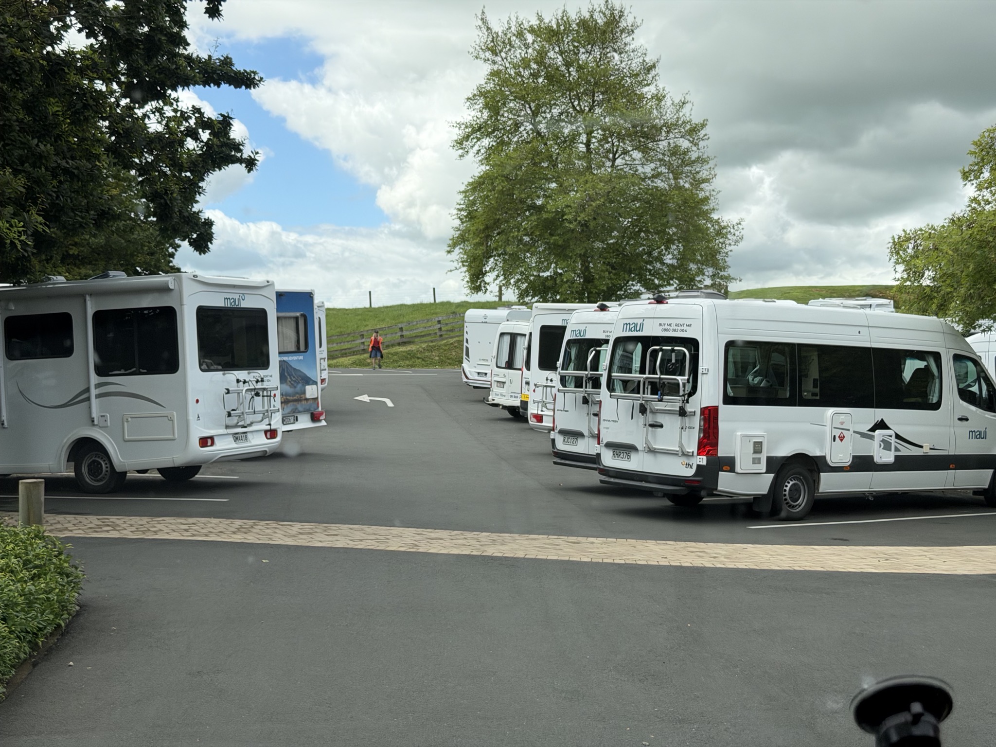 Camper parking at Hobbiton