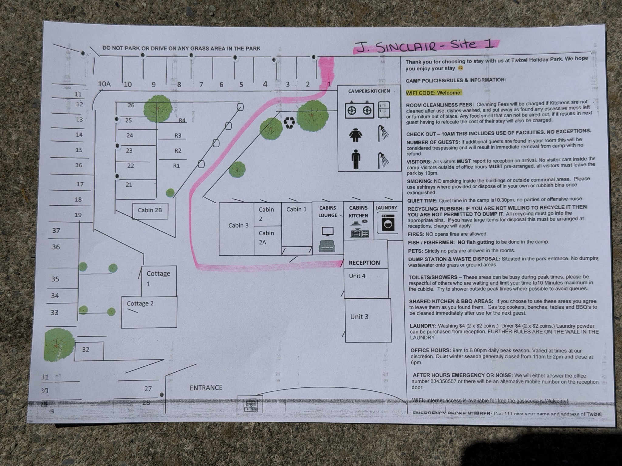 Campground map