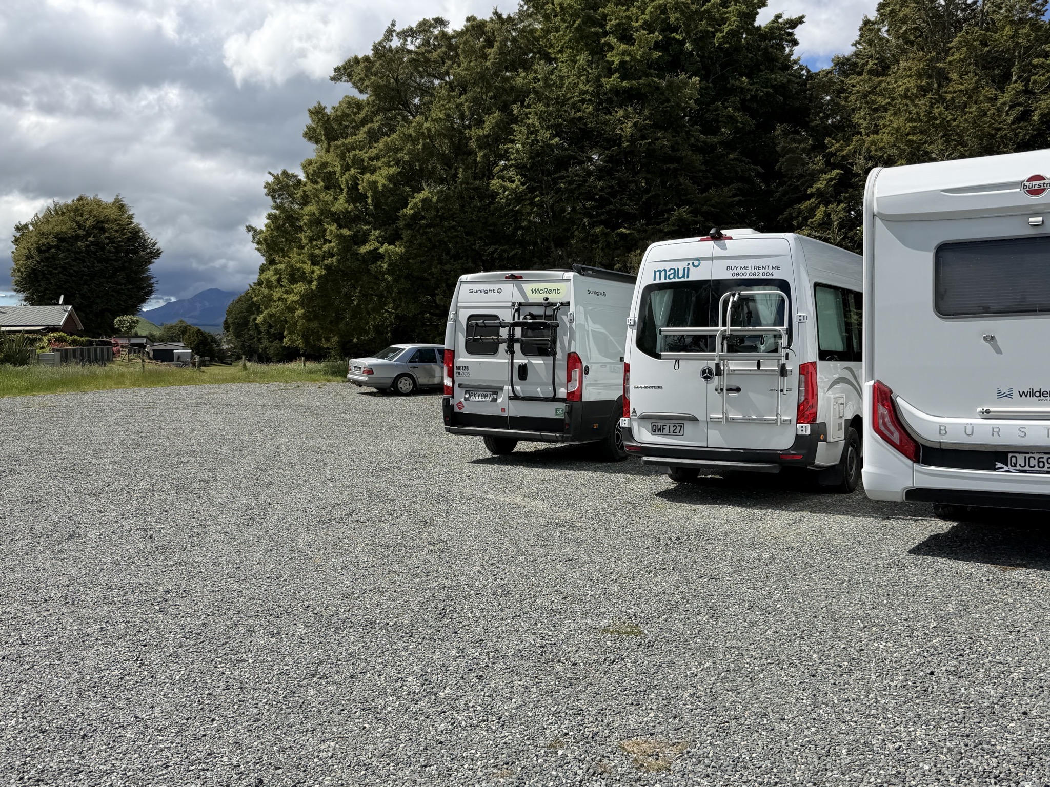 Parked for our overnight cruise
