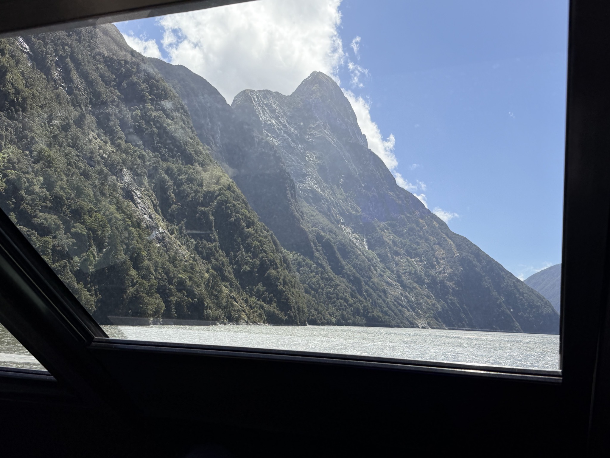 View out the window of our cabin