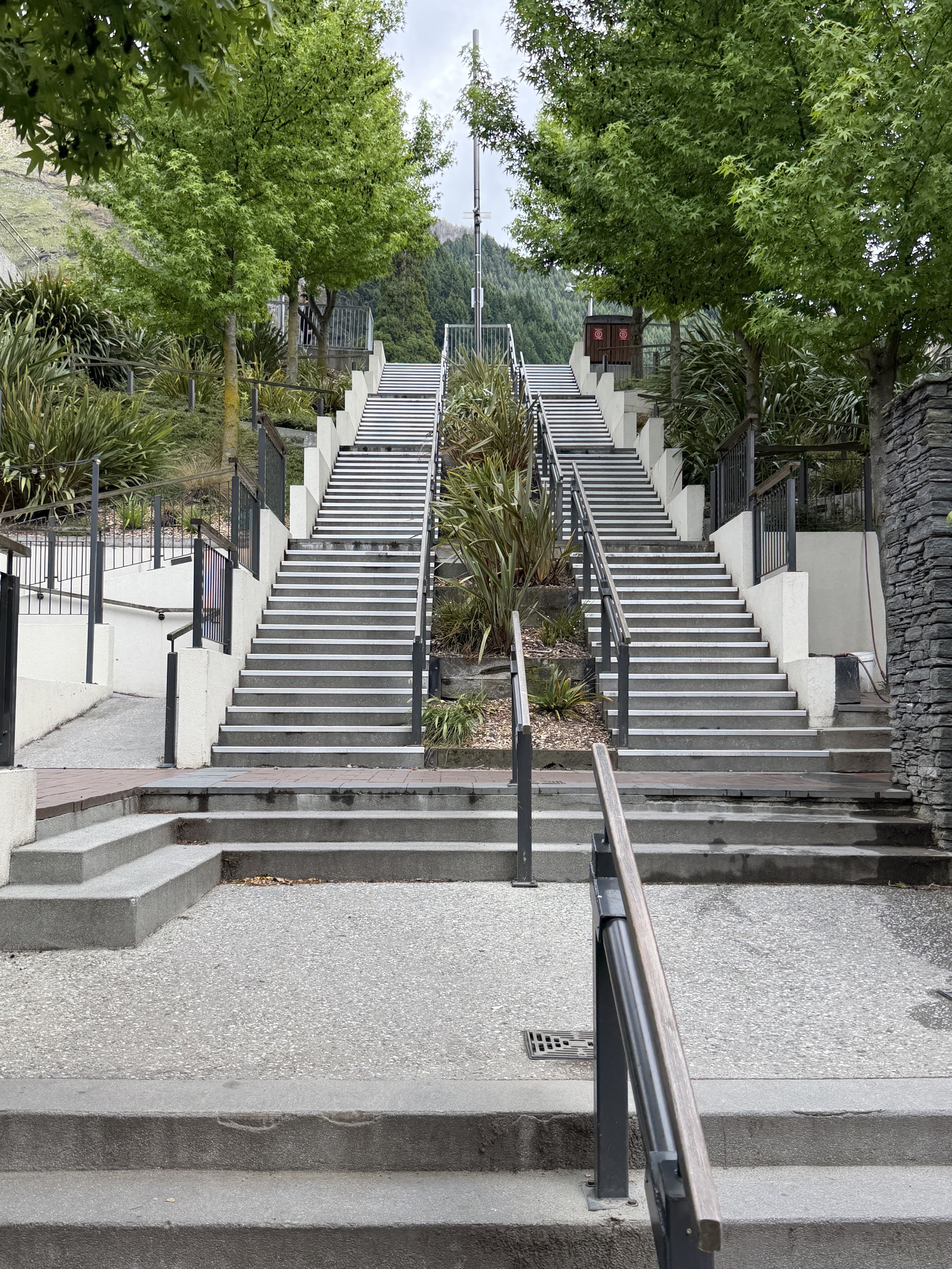 Steps up toward gondola