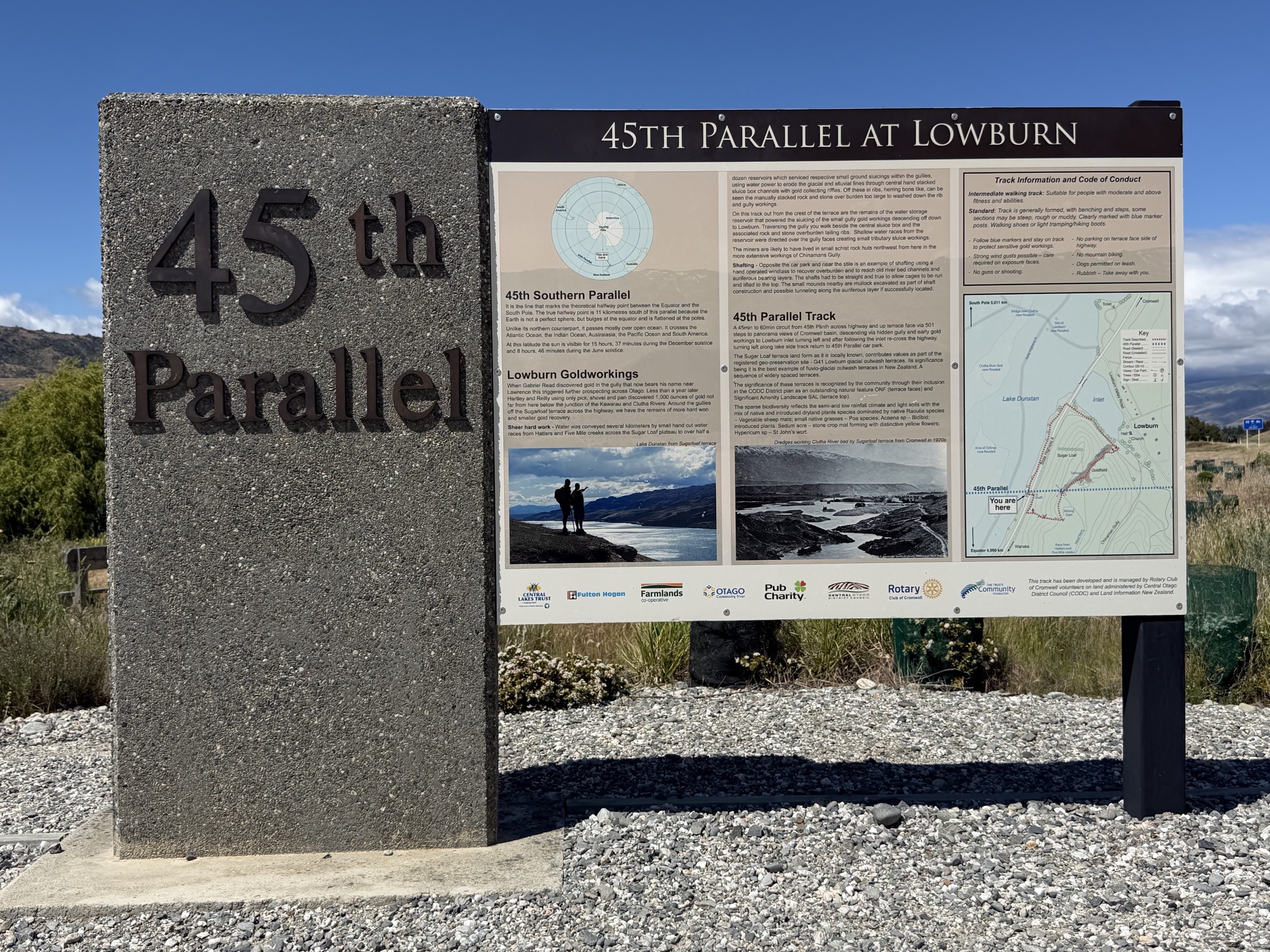 45th Parallel marker