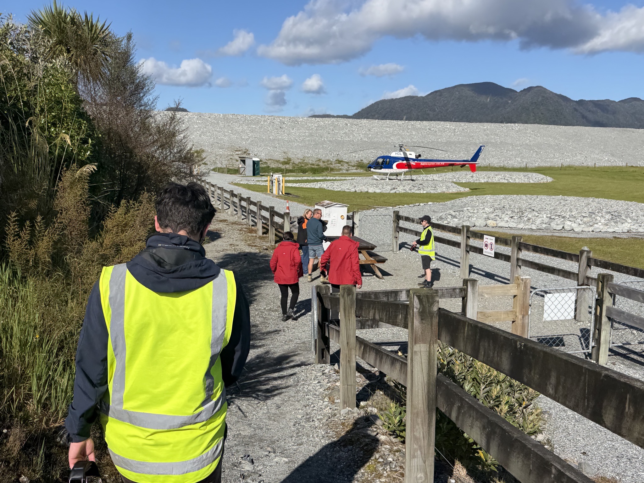 Going to the helipads