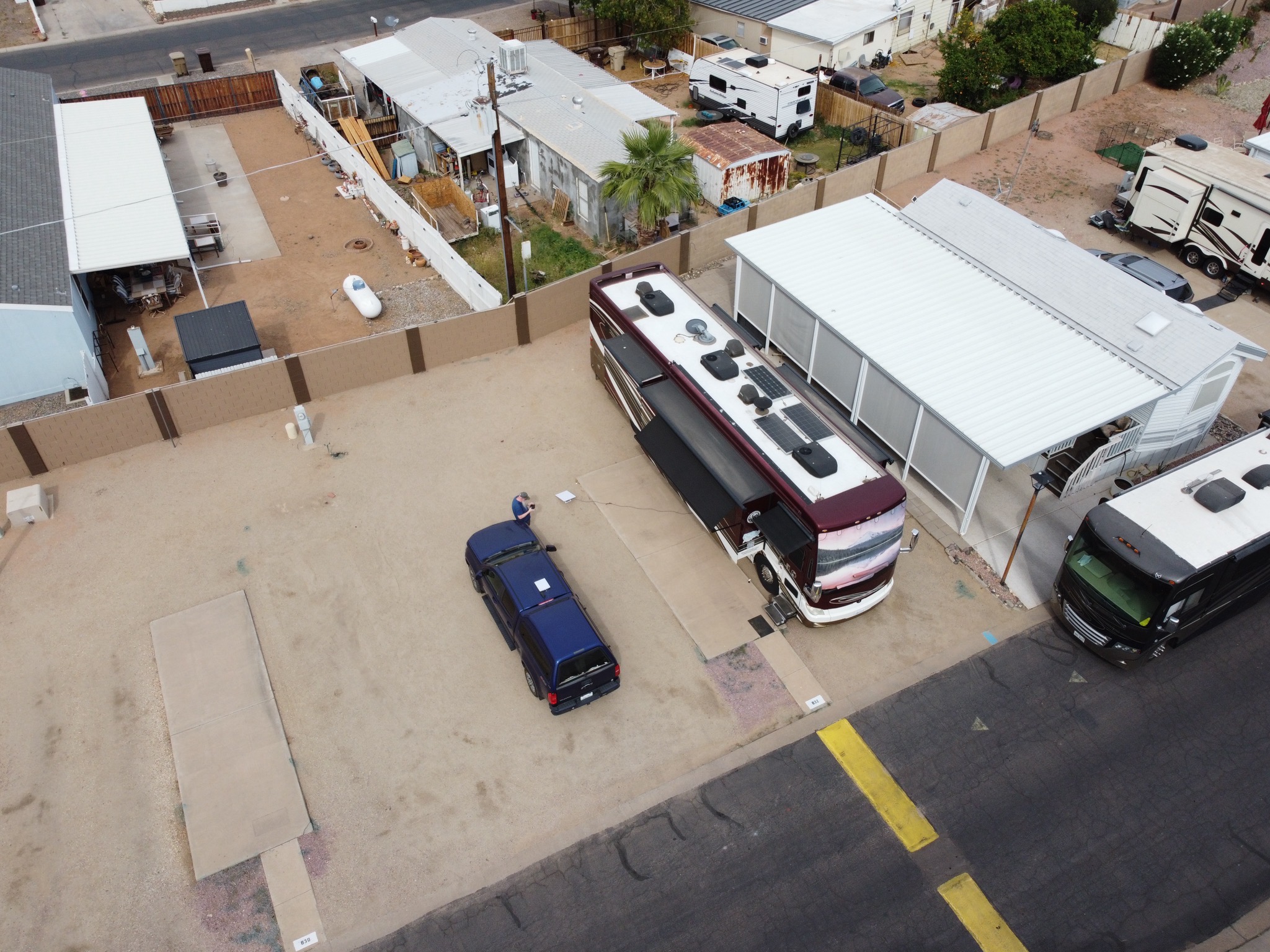 Aerial view of our site