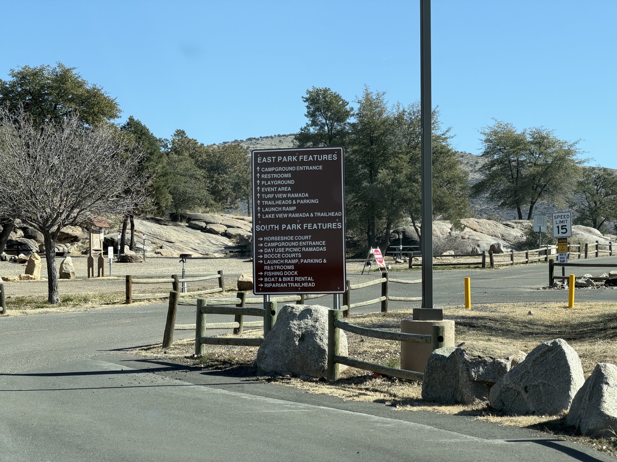 Park features sign