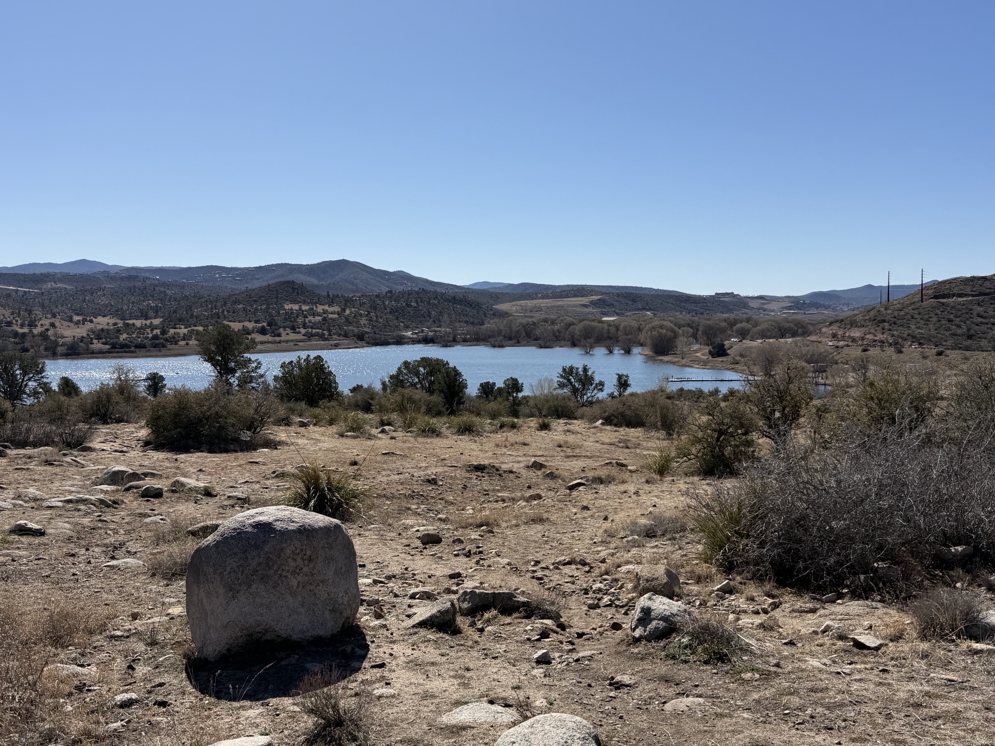 Picnic lunch with lake view