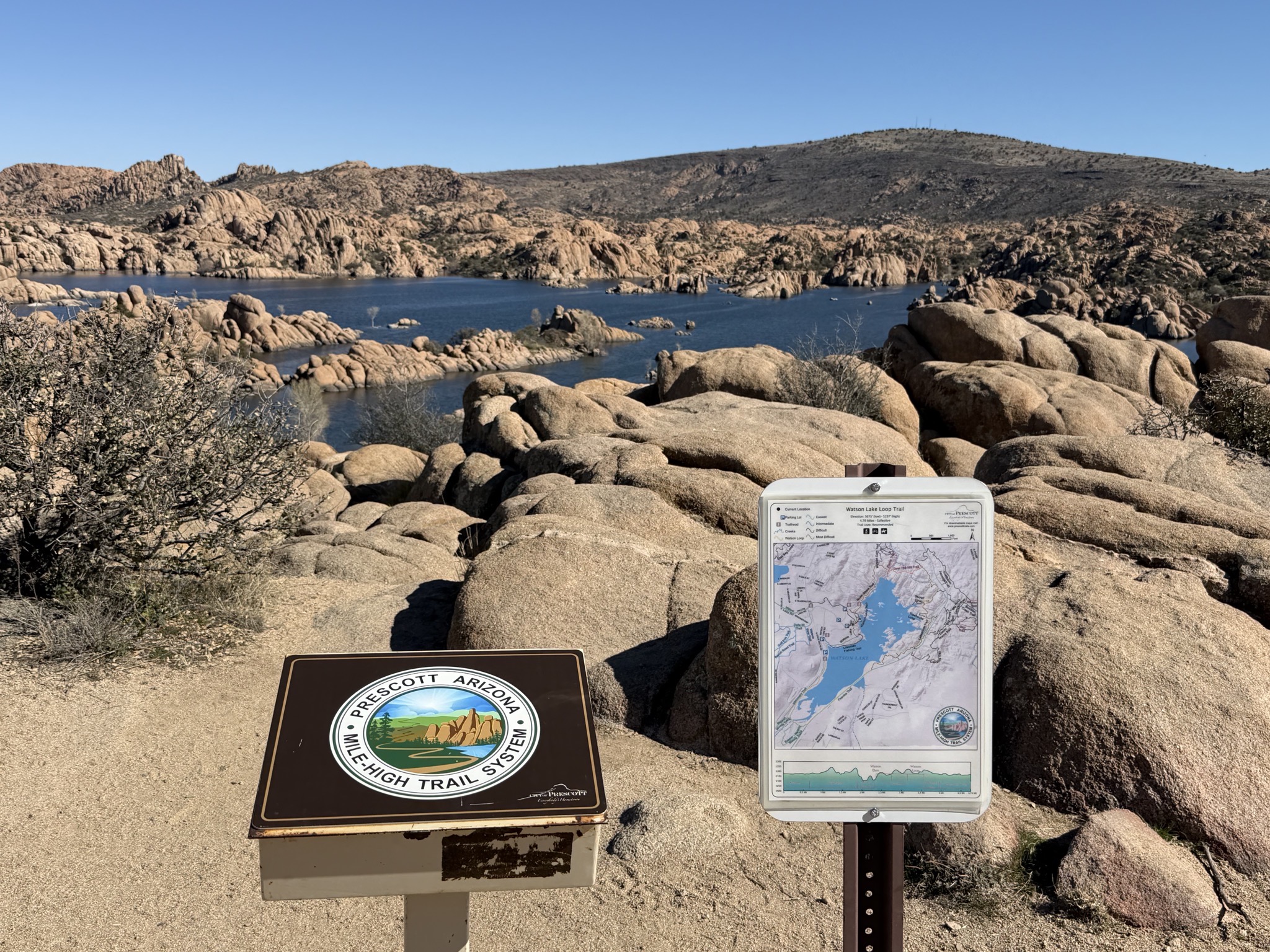 Interesting rocks and lake