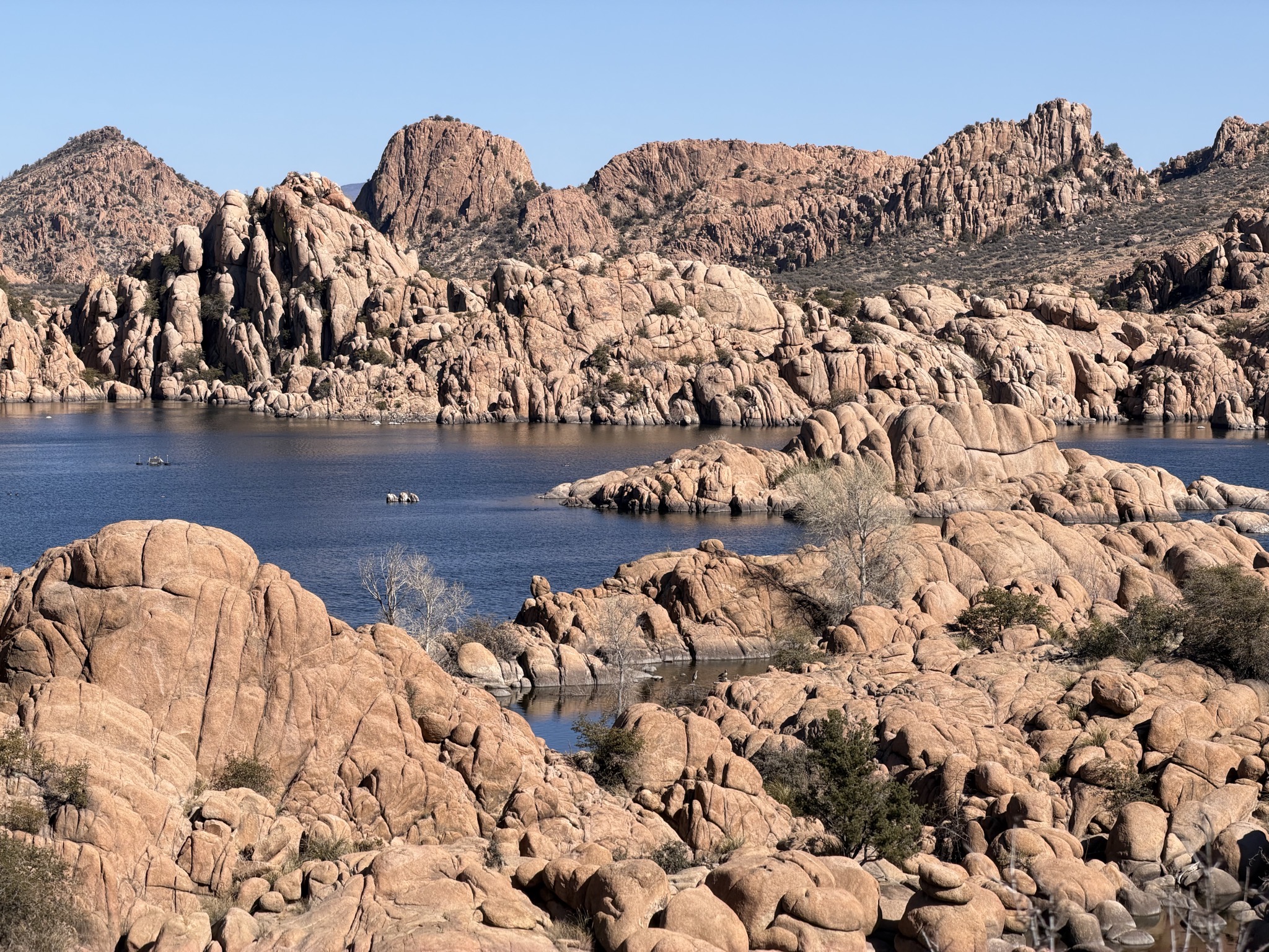 Interesting rocks and lake