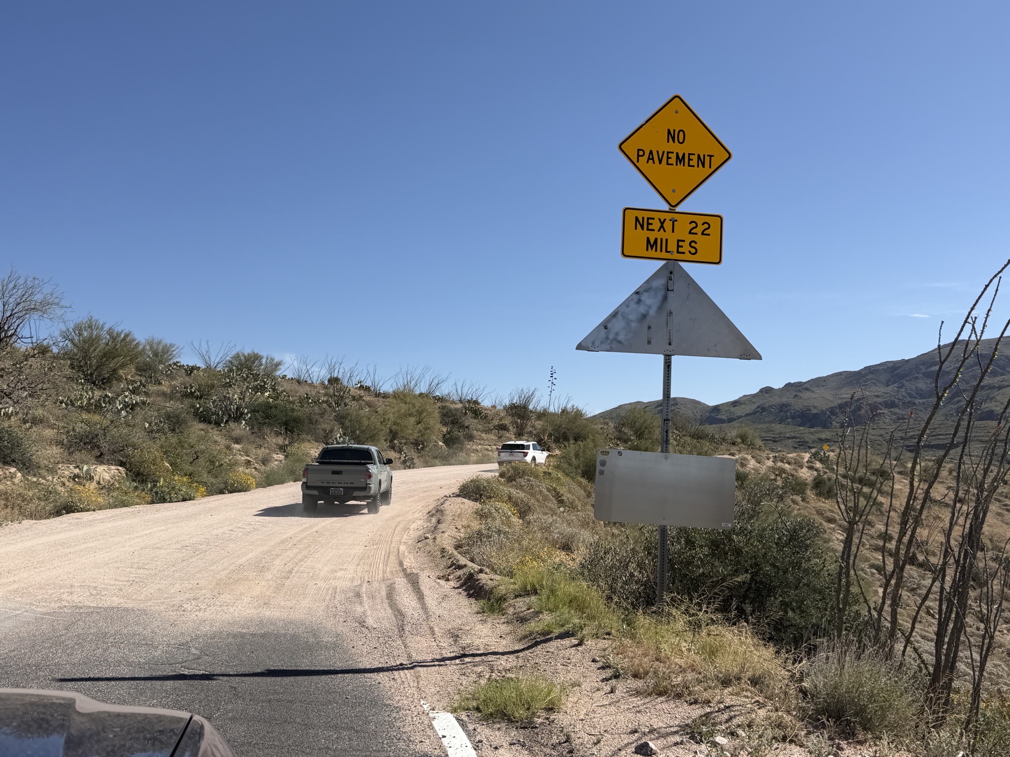 Pavement ends
