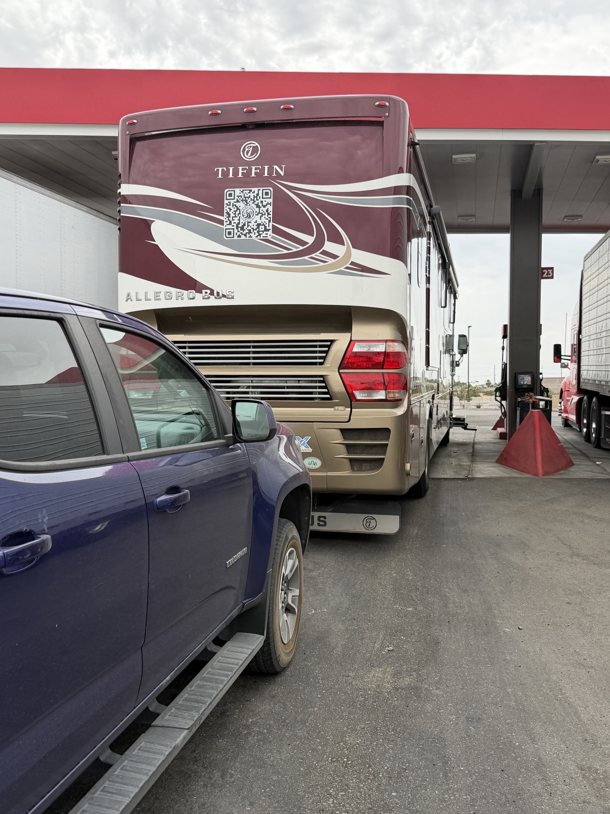 Fuel stop before leaving Arizona
