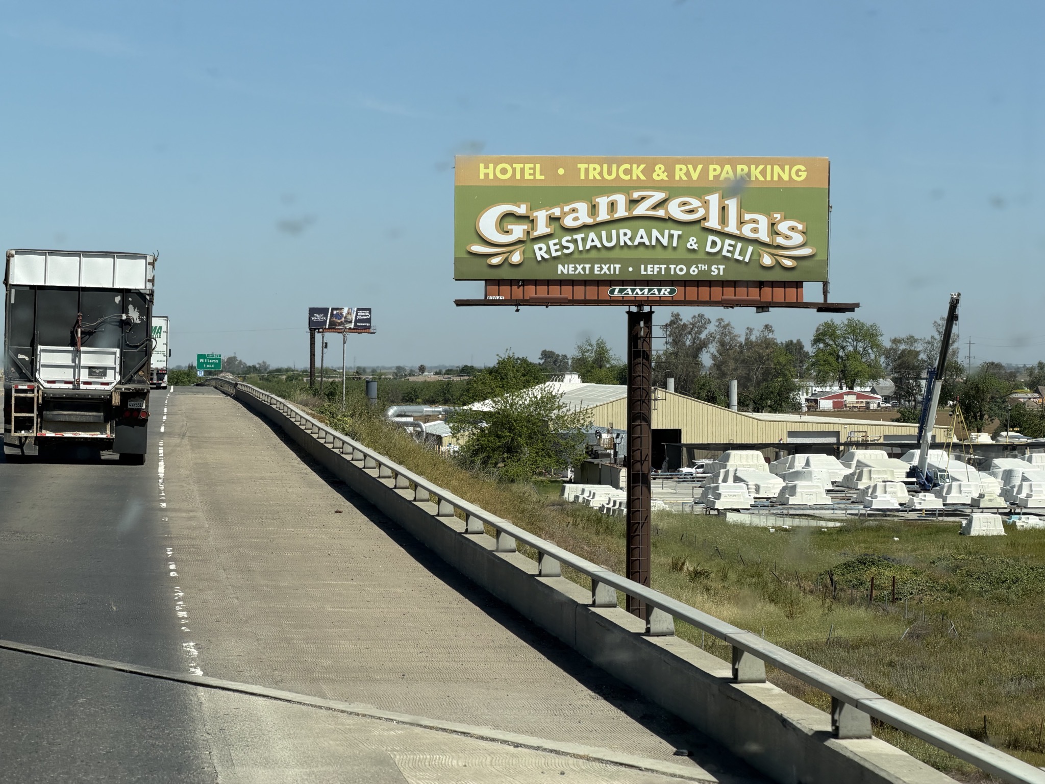 Billboard for Granzella's... truck & RV parking, eh? Interesting...