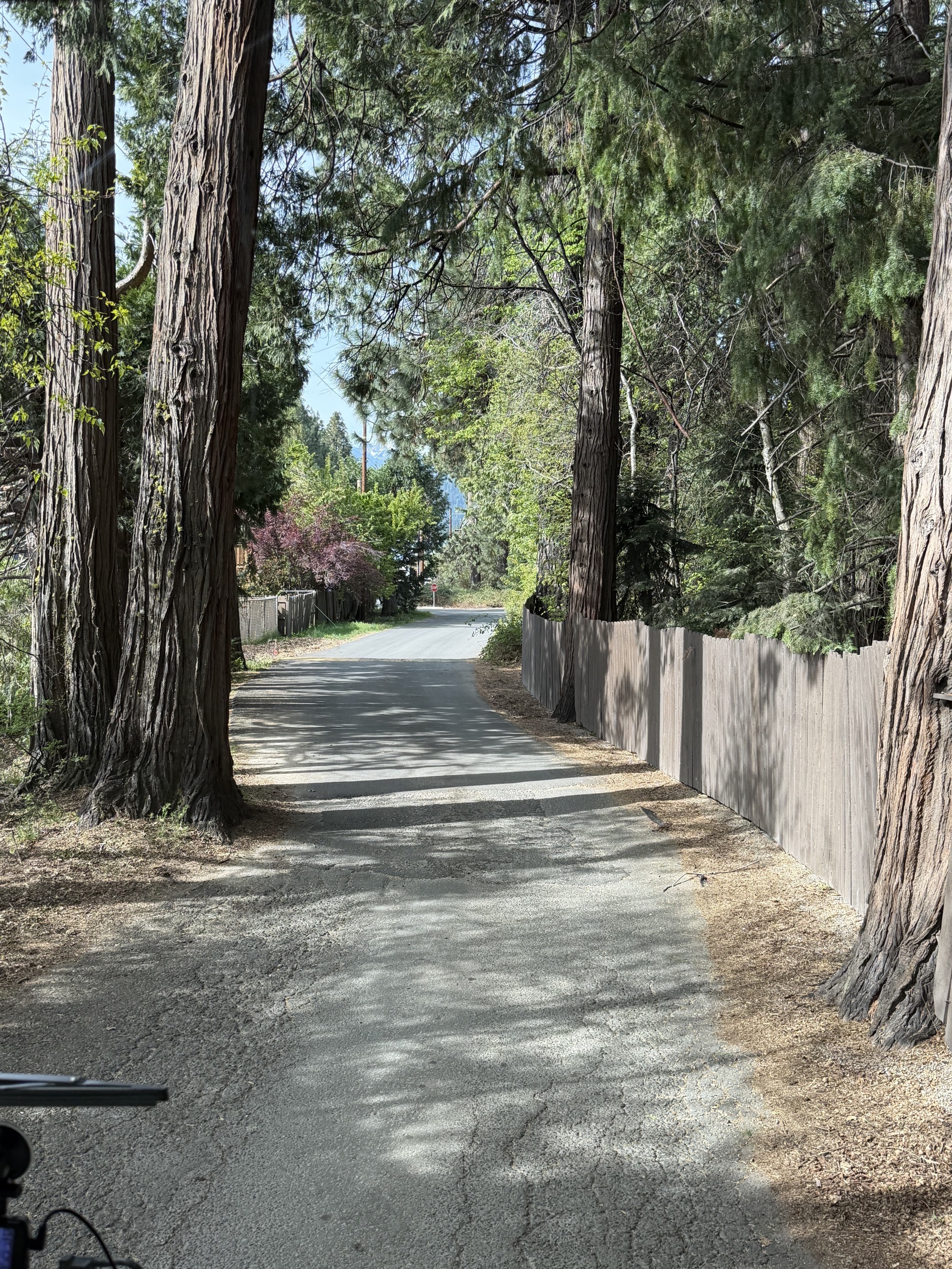 Back through the narrow KOA driveway
