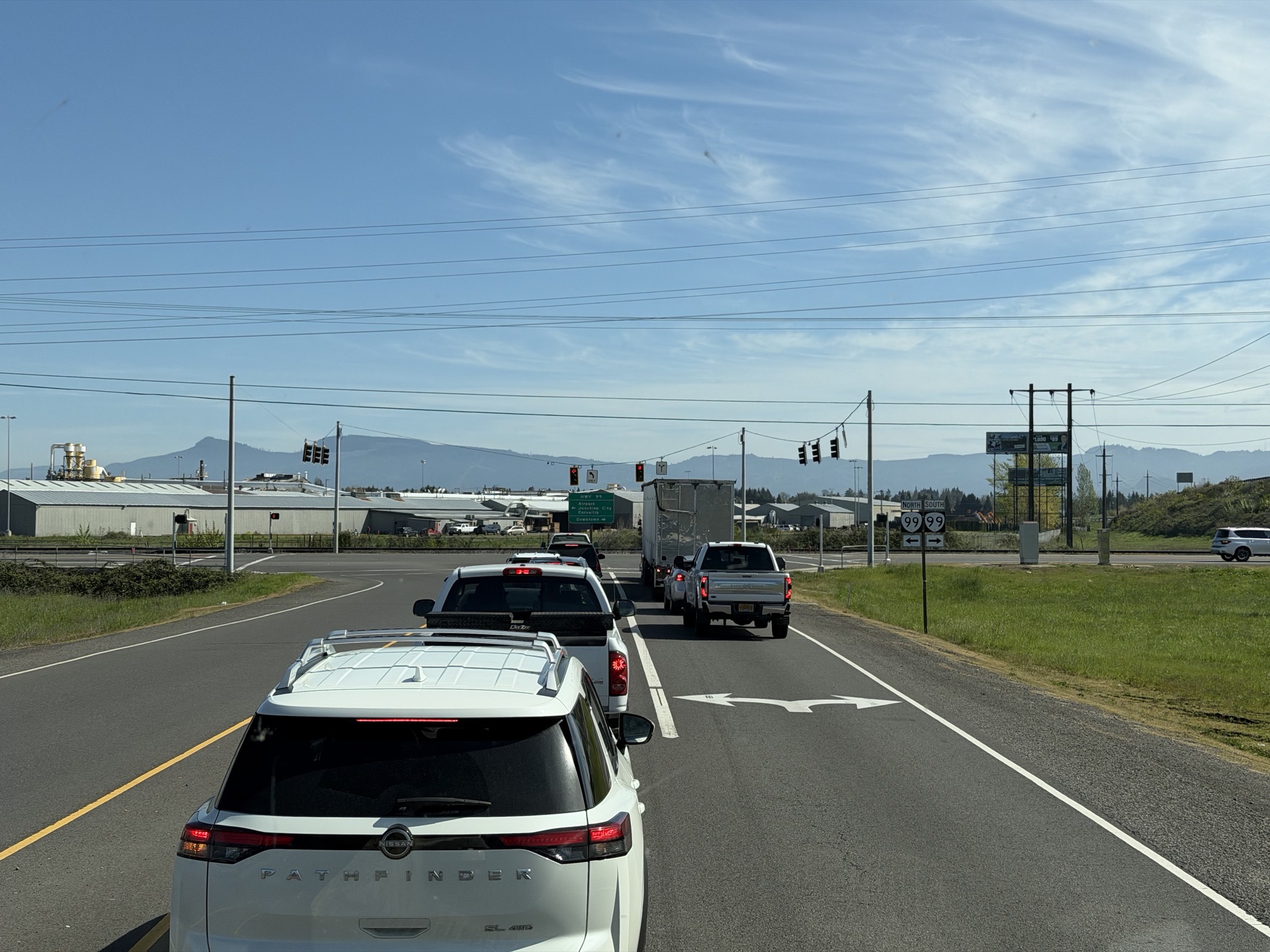 Turn towards the airport