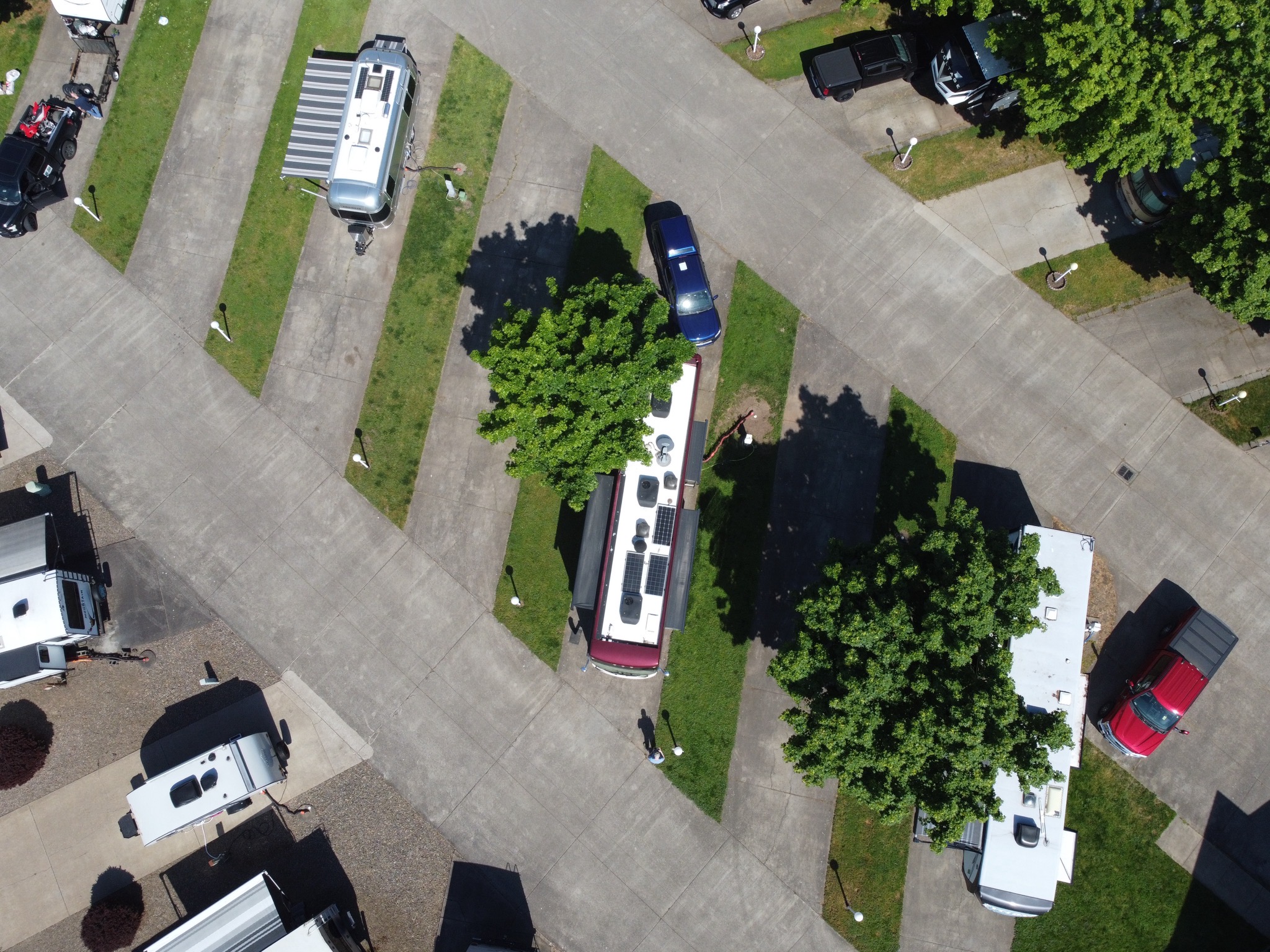 Aerial view of campground