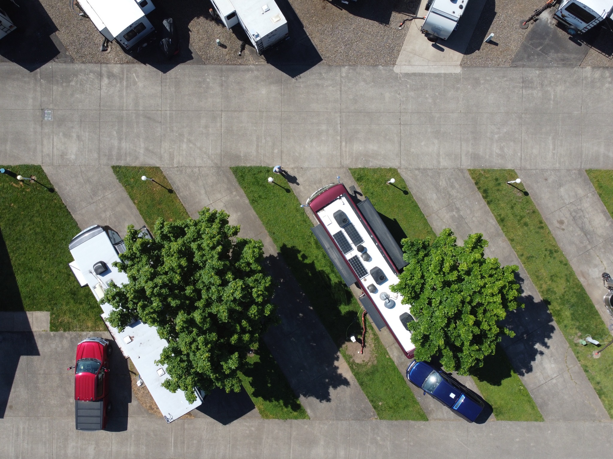 Aerial view of campground
