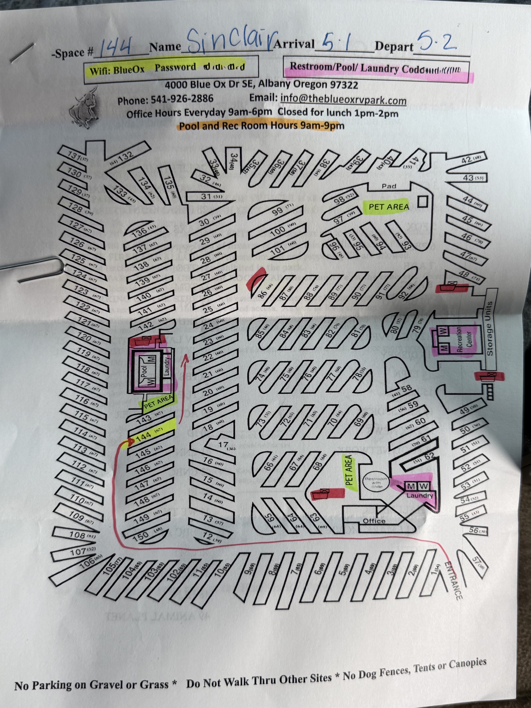 Campground map