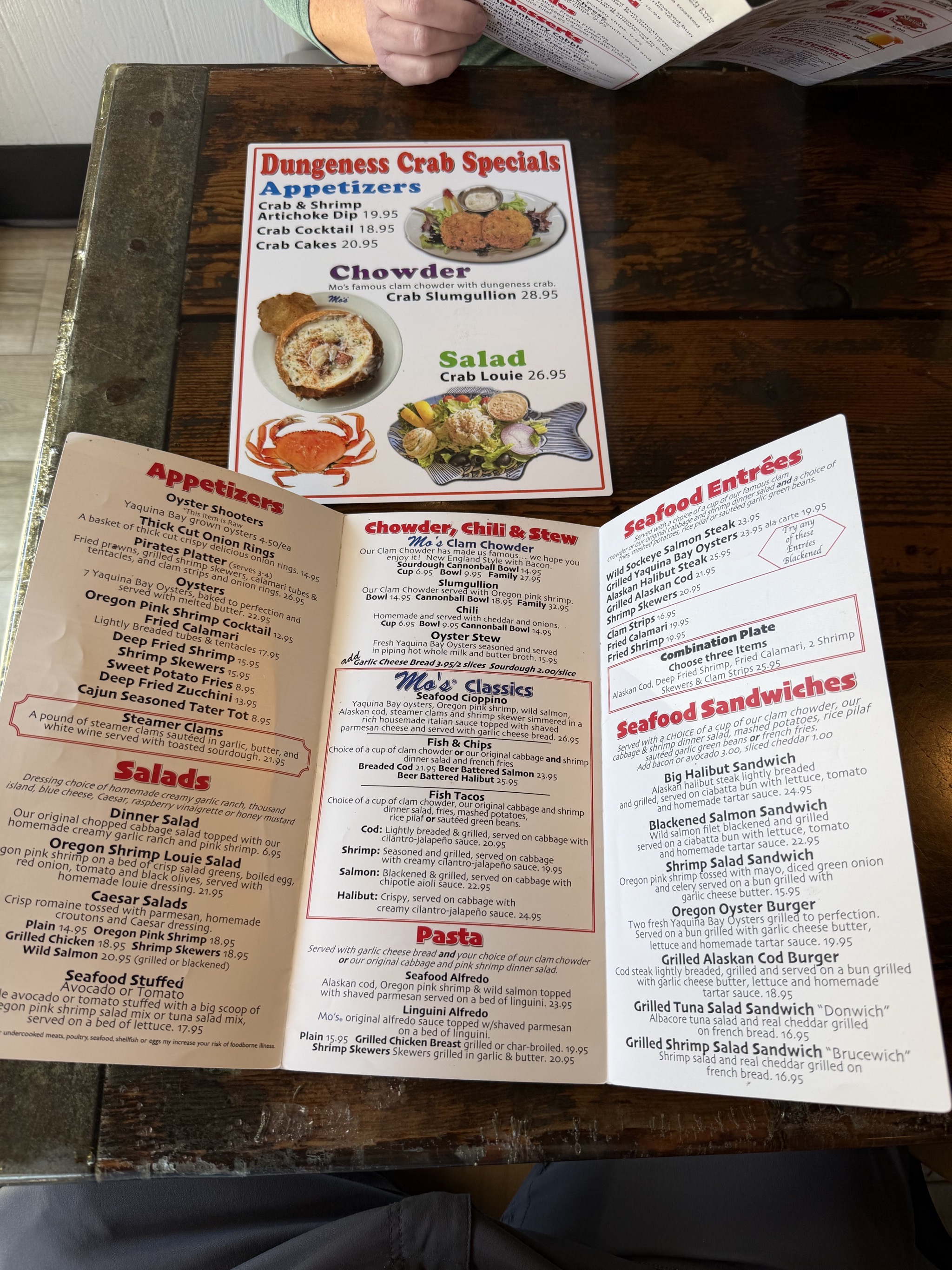Mo's menu