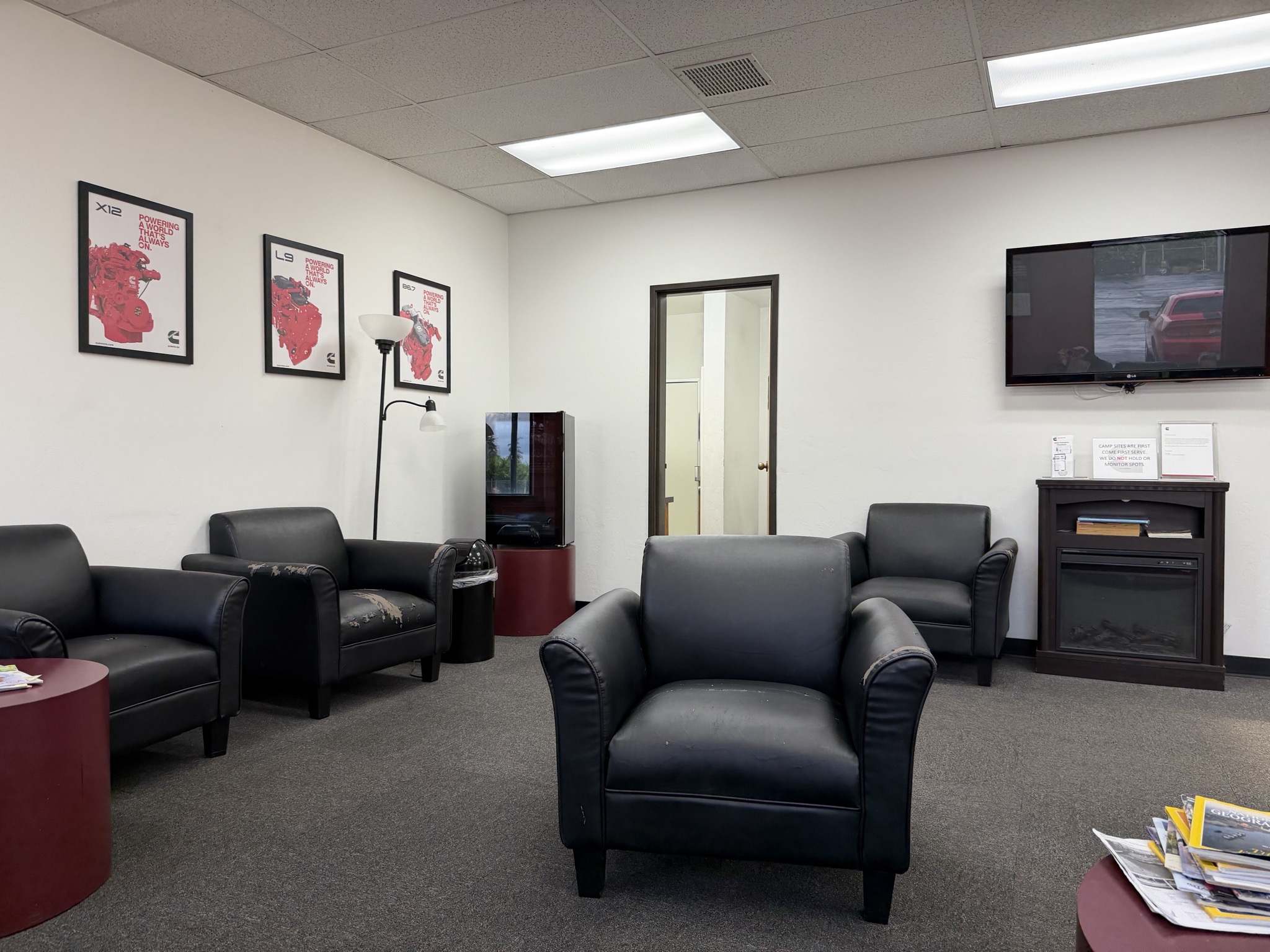 We spent the day in the customer lounge