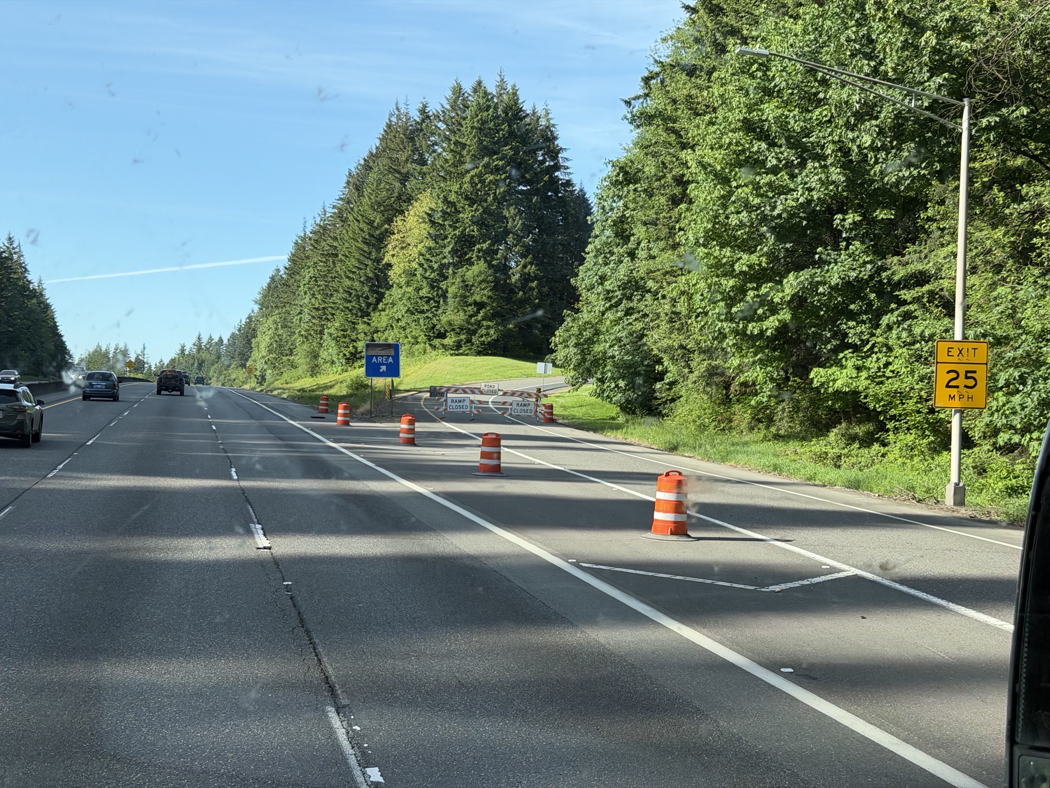 Closed rest area