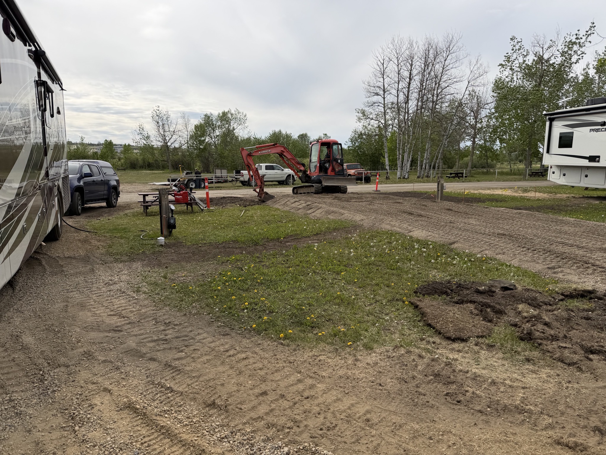 Working on the neighboring site