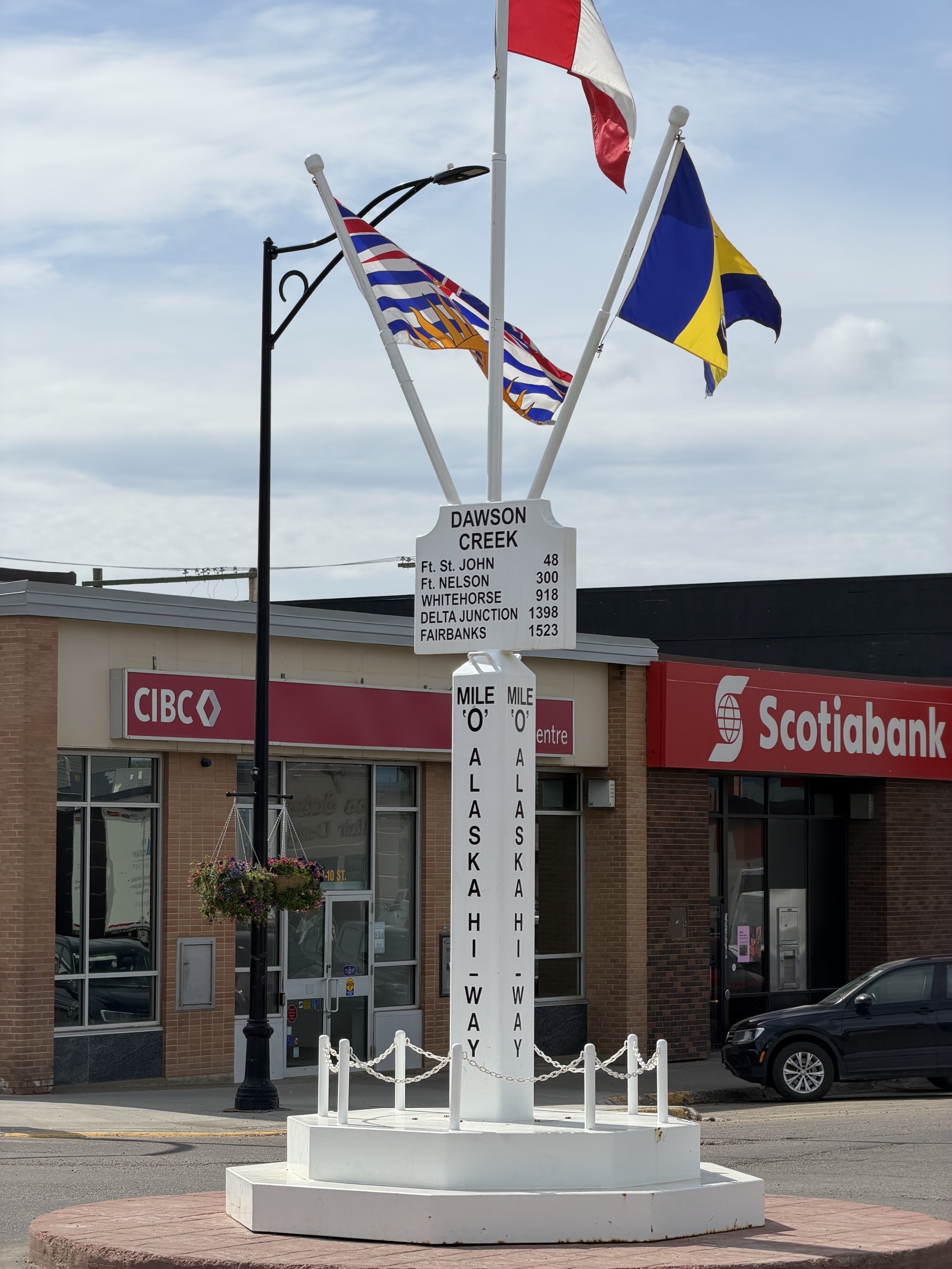 Mile 0 Alaska Highway marker