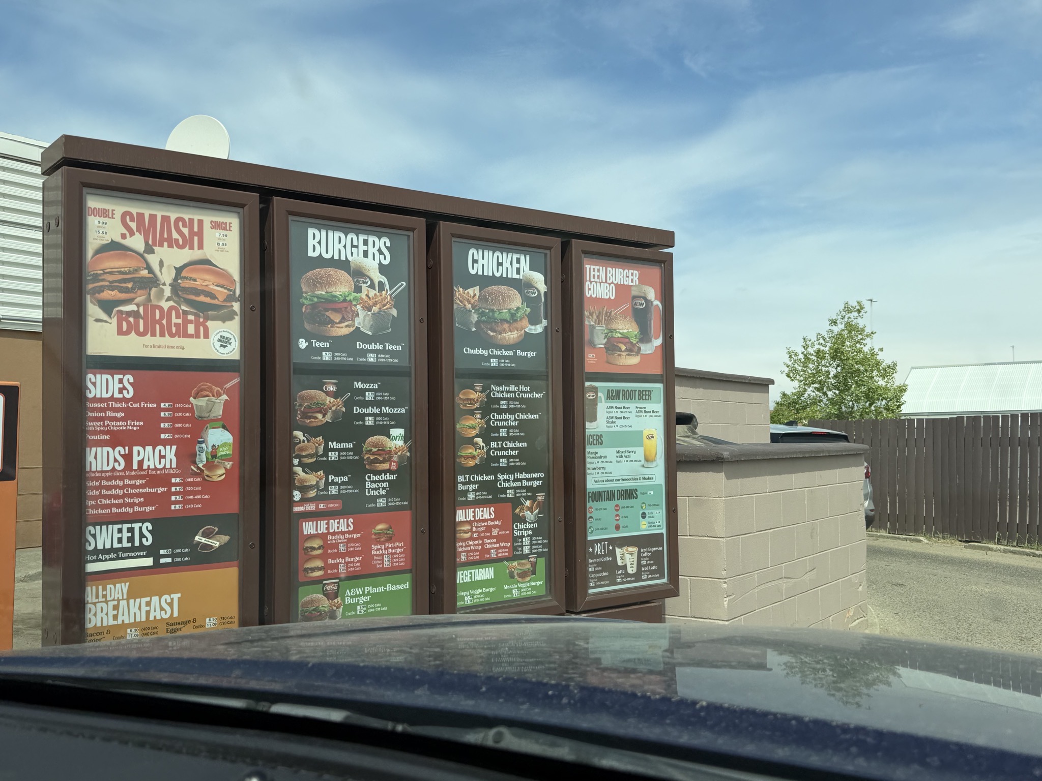 A&W drivethru for lunch