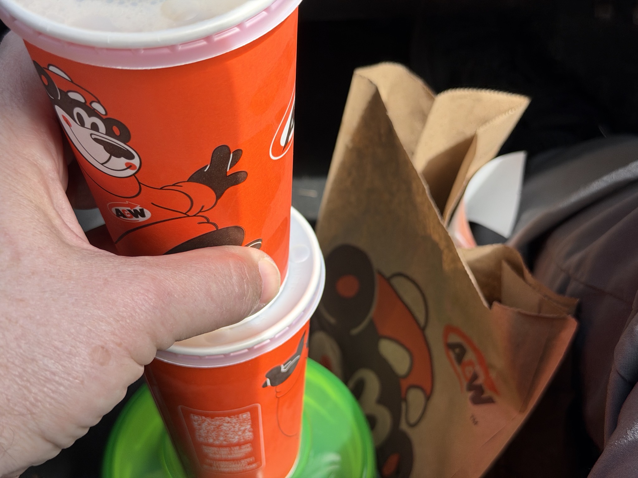 A&W drivethru for lunch