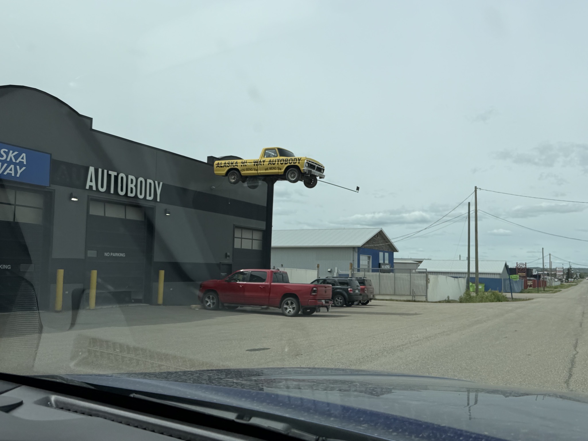 Took the truck to an auto body shop, but they couldn't help