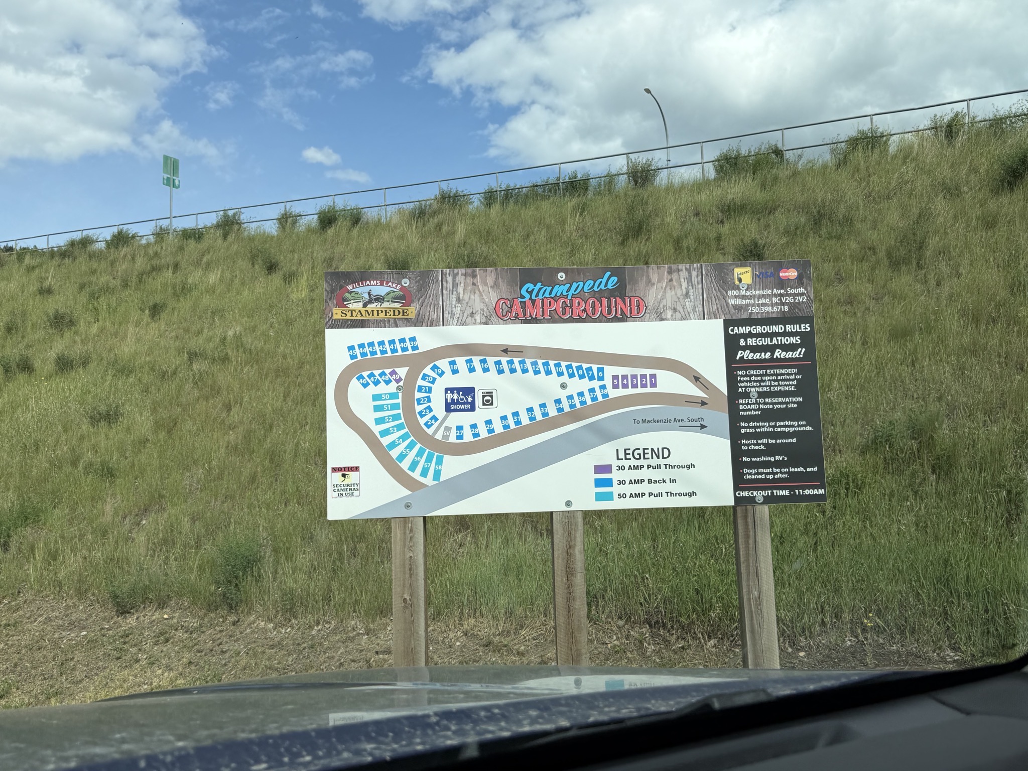 Stampede Campground map
