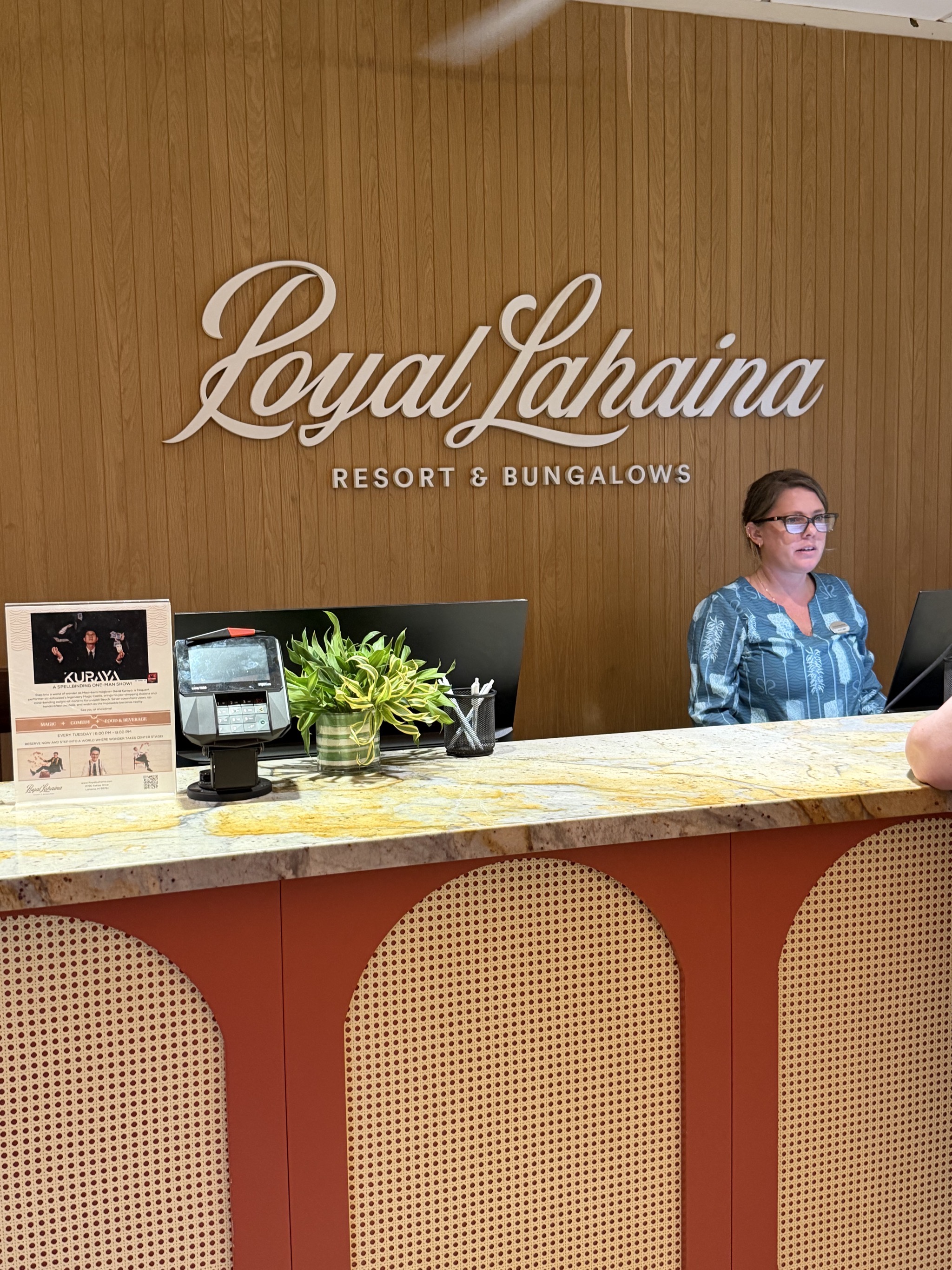 Checking in at Royal Lahaina Resort & Bungalows