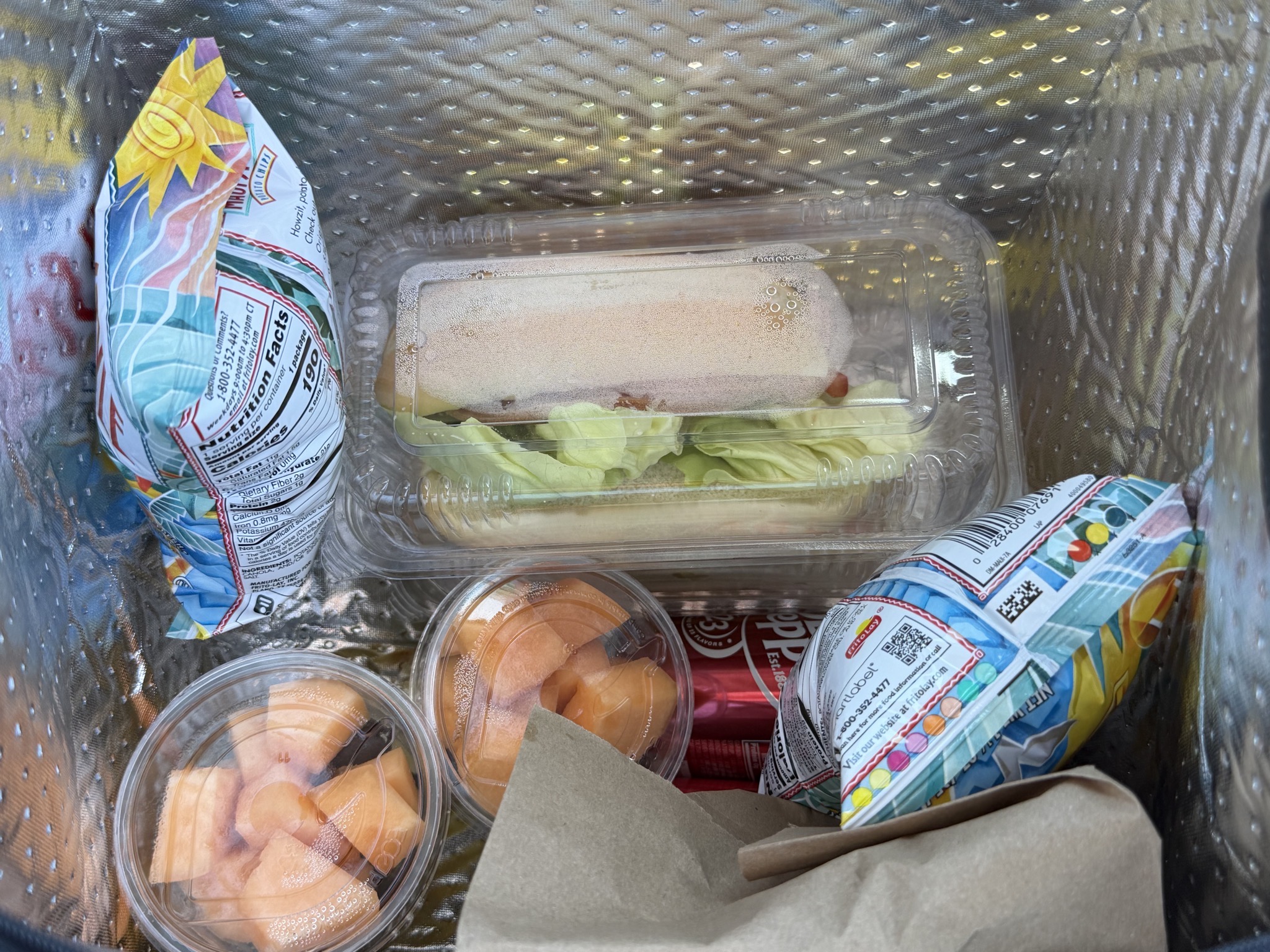 Picnic lunch from the resort
